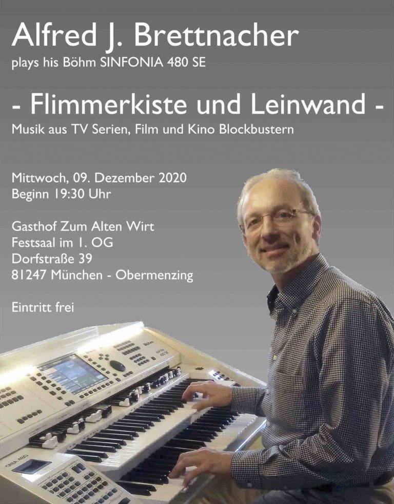 Konzert - Flimmerkiste und Leinwand - Zum Alten Wirt, München - Obermenzing 09.12.2020 (verschiben)